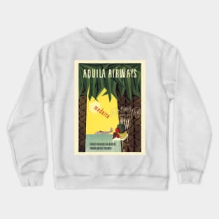 Aquila Airways Madeira Portugal Vintage Poster Crewneck Sweatshirt